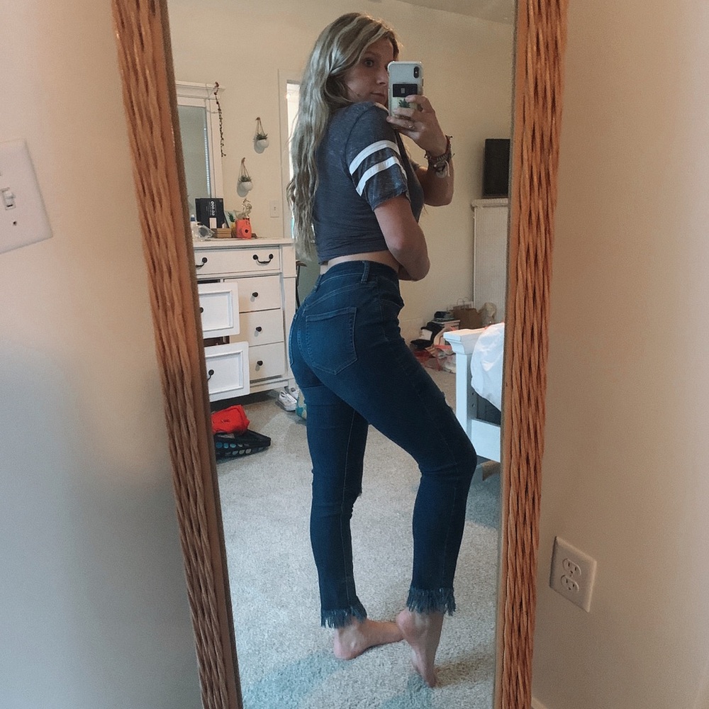 Free People Fringe Jeans